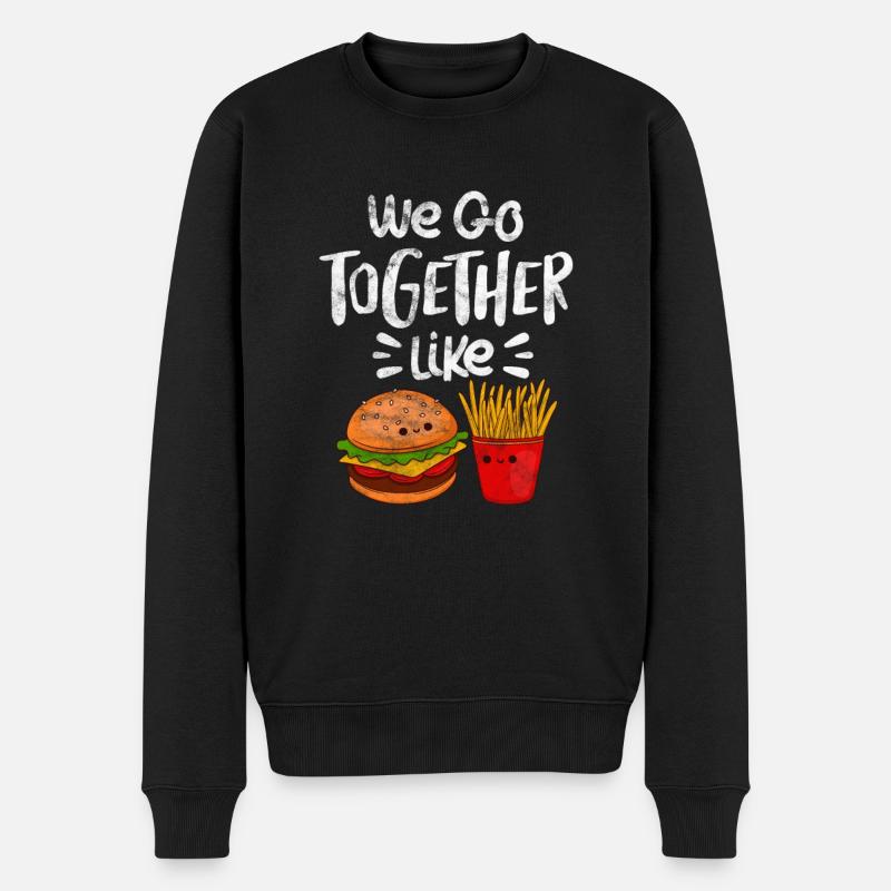 Burger Friesmes - Pull Premium bio Homme - noir