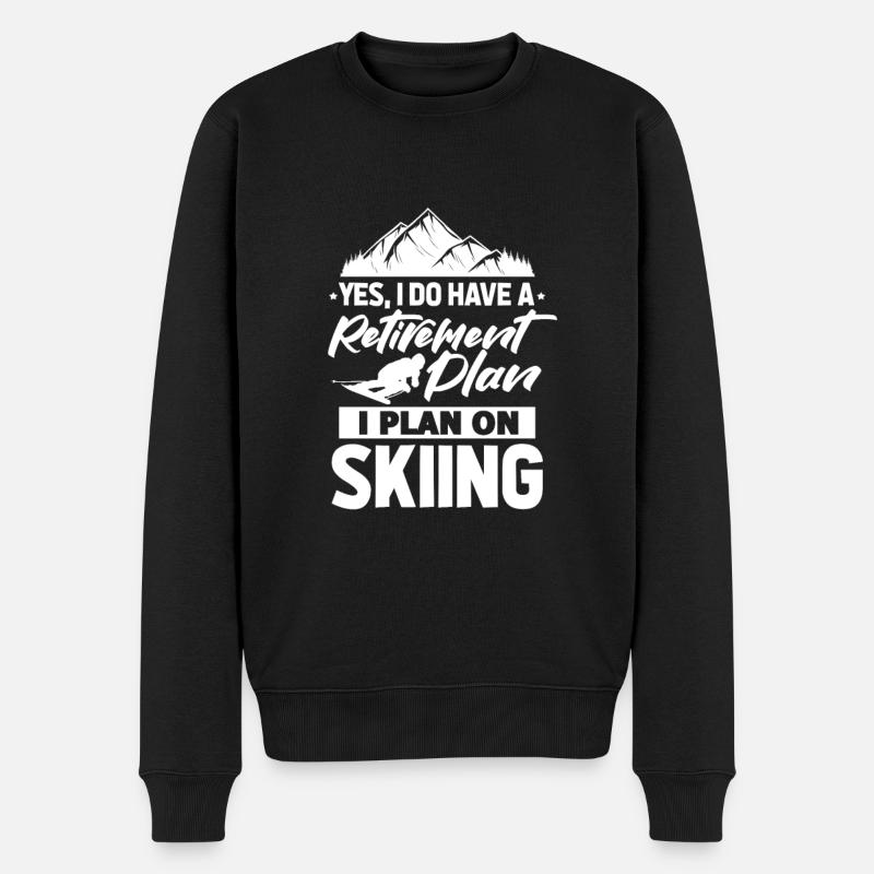 Grand-père retraité du ski - Pull Premium bio Homme - noir