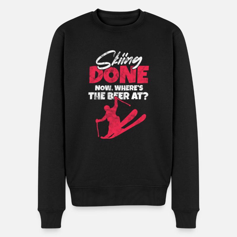 Apres Ski - Männer Premium Bio Pullover - Schwarz