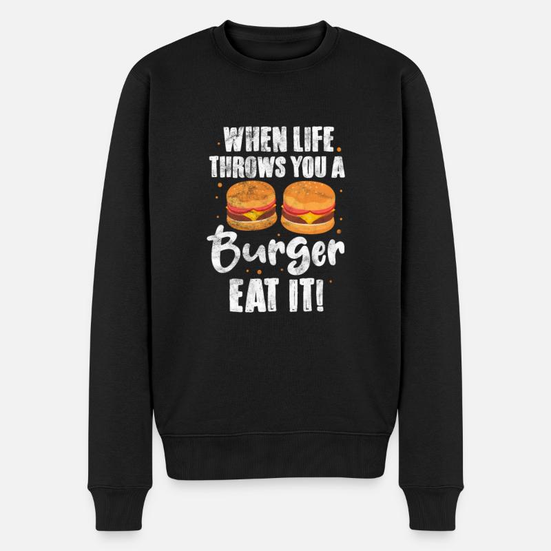 Burger - Pull Premium bio Homme - noir