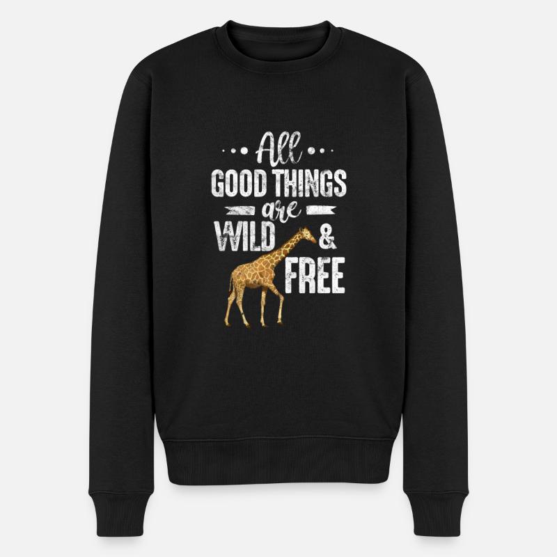 Girafe - Pull Premium bio Homme - noir
