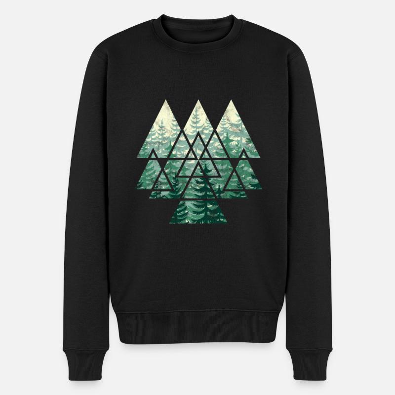 Wald - Männer Premium Bio Pullover - Schwarz