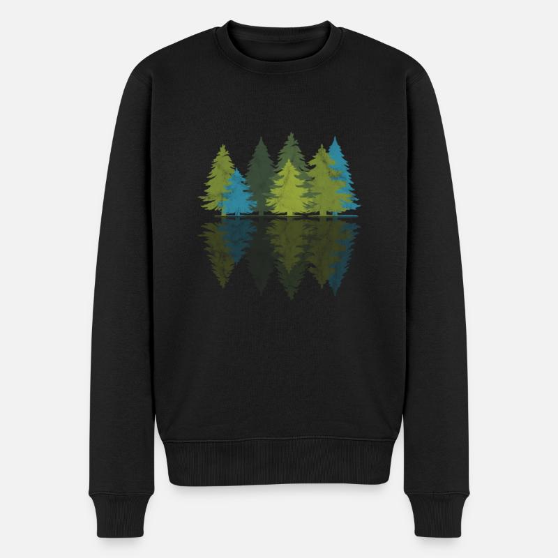Wald - Männer Premium Bio Pullover - Schwarz