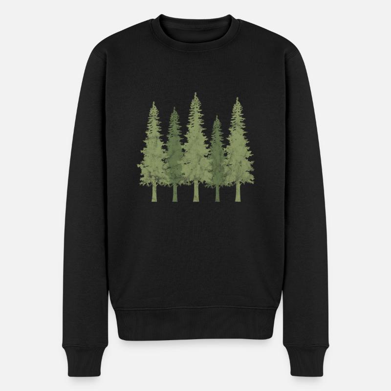 Wald - Männer Premium Bio Pullover - Schwarz