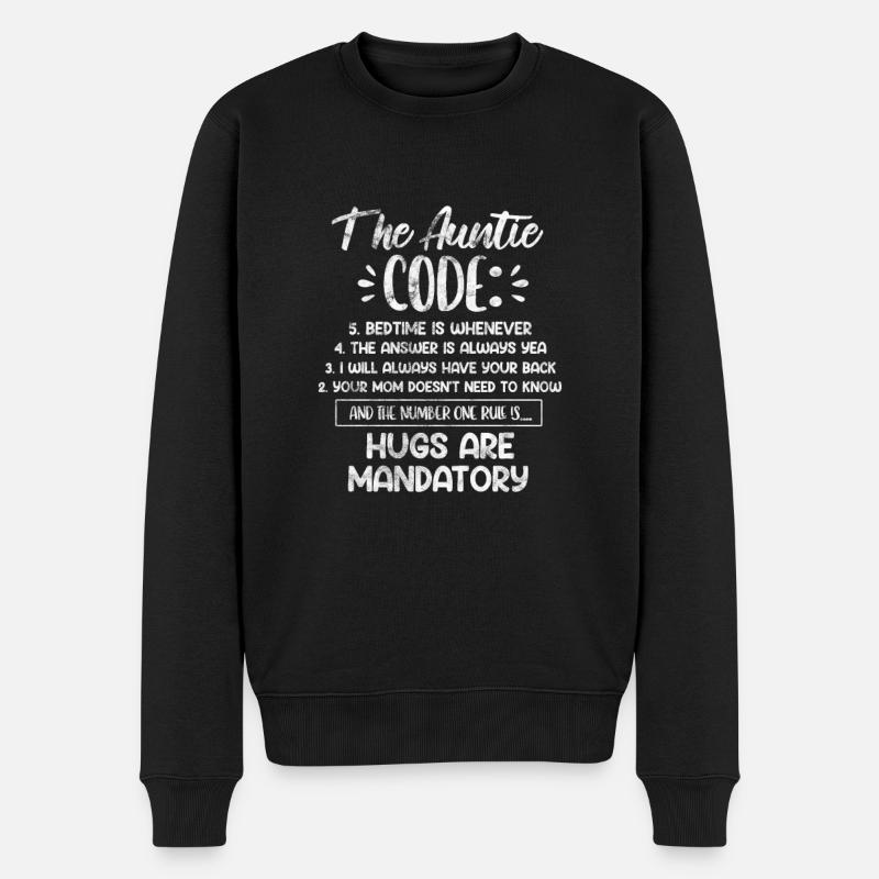 Tante - Männer Premium Bio Pullover - Schwarz