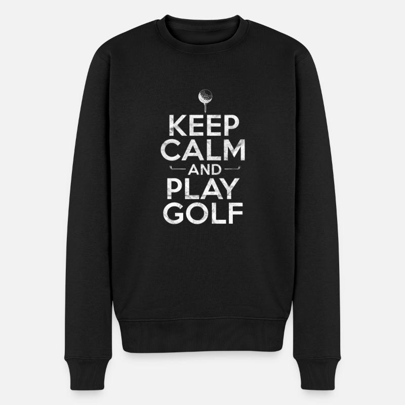 Golf - Männer Premium Bio Pullover - Schwarz