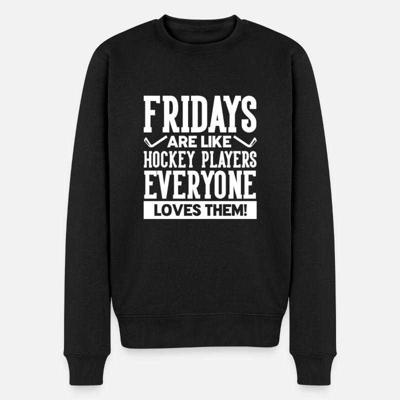 Hockey sur glace - Pull Premium bio Homme - noir