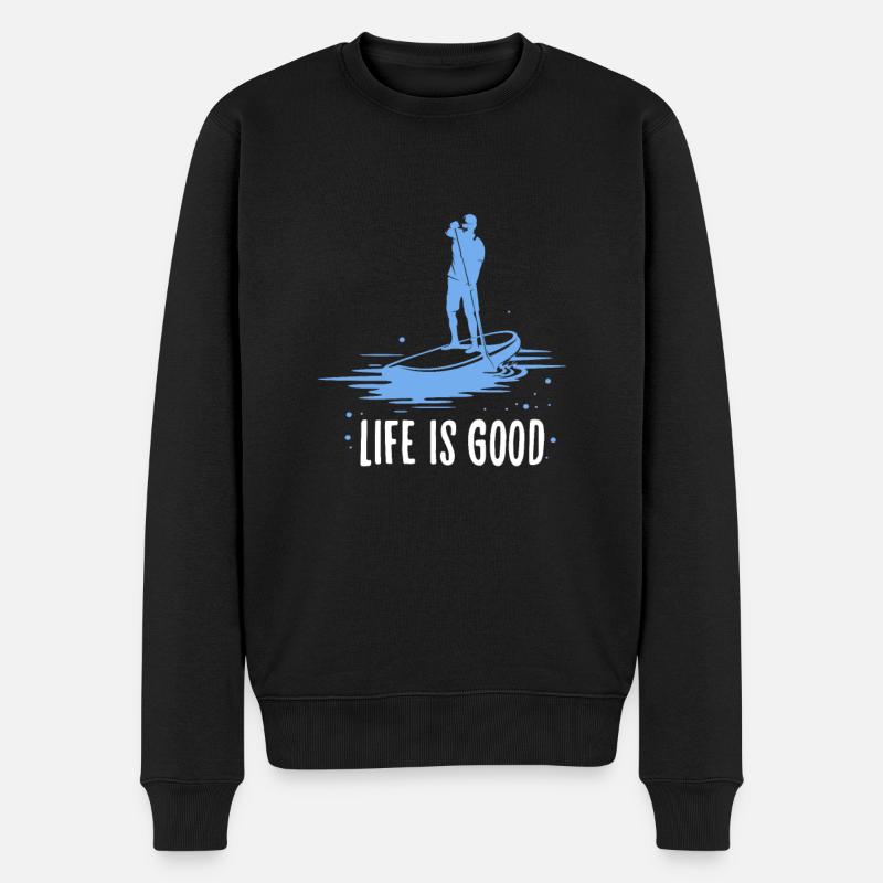 SUP - Männer Premium Bio Pullover - Schwarz