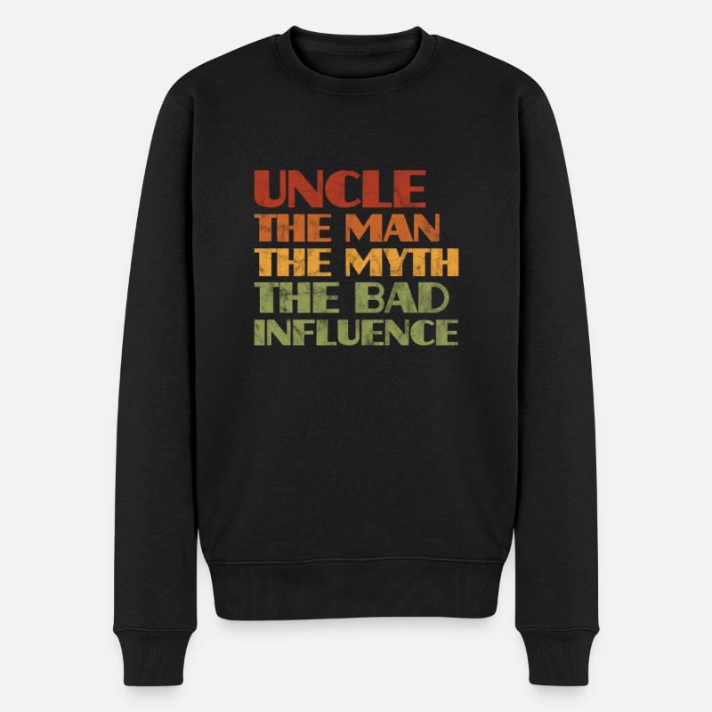 Onkel - Männer Premium Bio Pullover - Schwarz