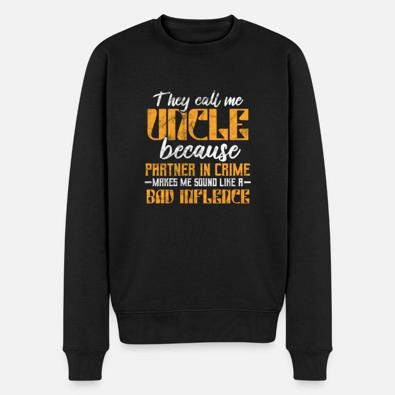 Onkel - Männer Premium Bio Pullover - Schwarz