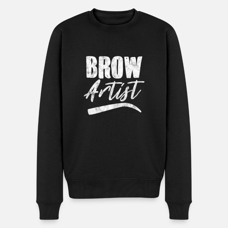 Sourcils Sourcils Beauticienne Cadeau - Pull Premium bio Homme - noir