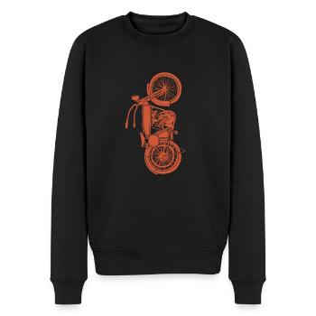 Biker - Men's Premium Organic Jumper - black - Front - Nico (187cm)