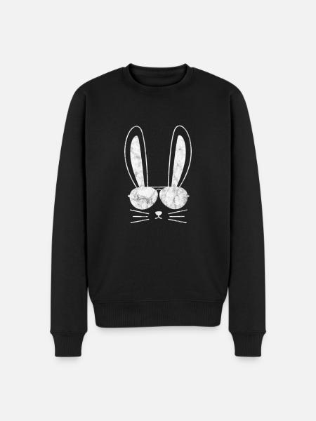 Rabbit Rabbit Easter Long-eared Gift - Men's Premium Organic Jumper - black