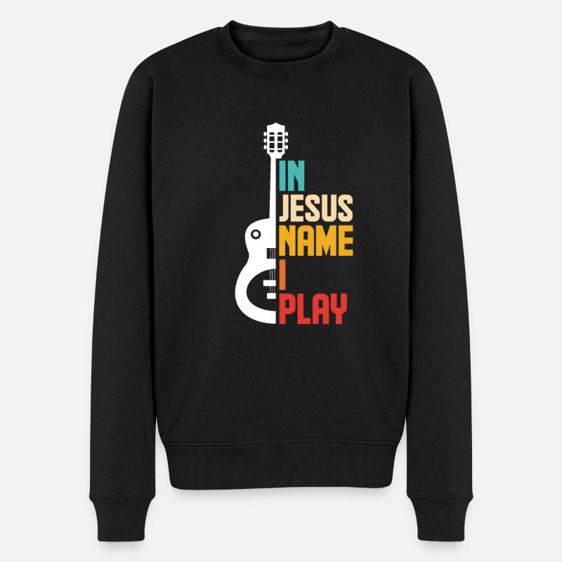 Guitare Jesus - Pull Premium bio Homme - noir