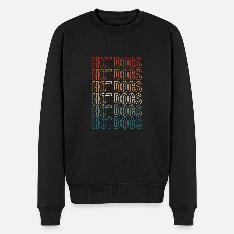 Hot Dog - Männer Premium Bio Pullover - Schwarz