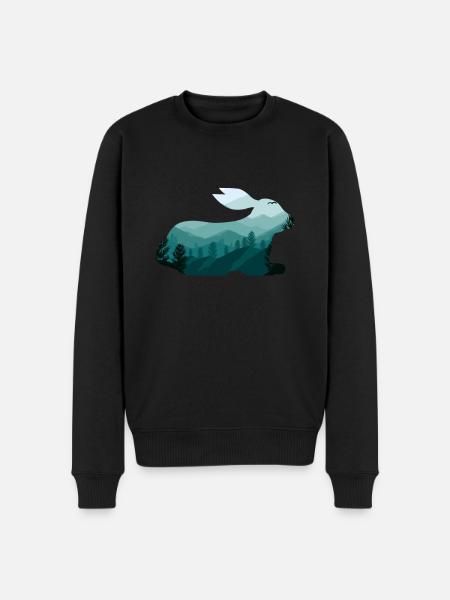 Hare - Men's Premium Organic Jumper - black
