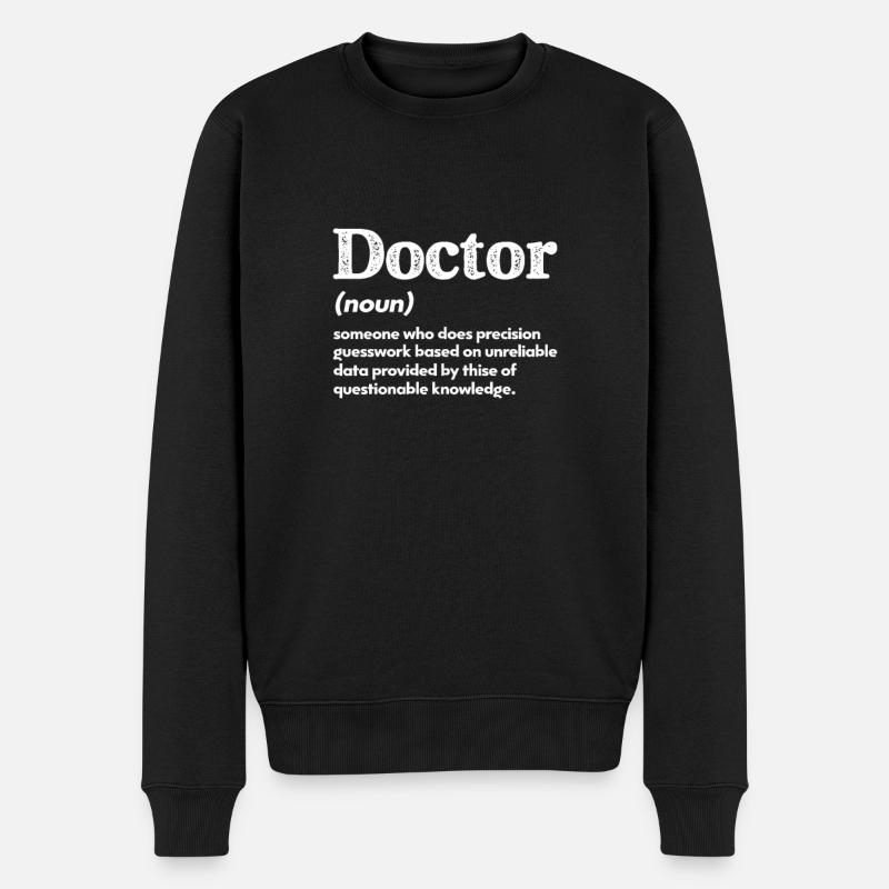 Arzt - Männer Premium Bio Pullover - Schwarz