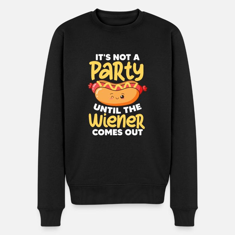 Hot Dog - Männer Premium Bio Pullover - Schwarz