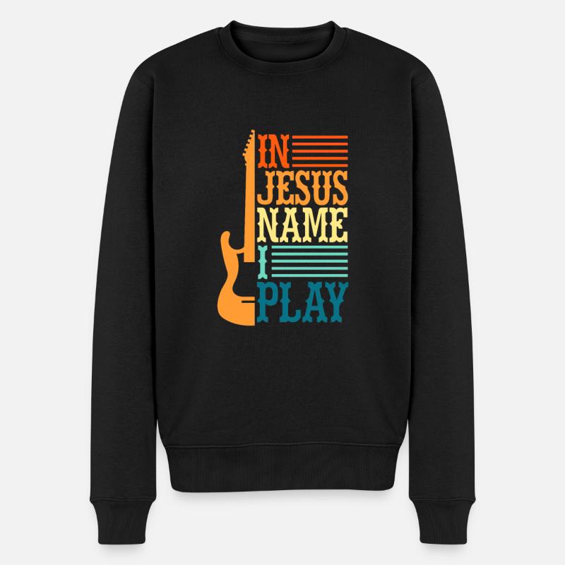 Guitare Jesus - Pull Premium bio Homme - noir