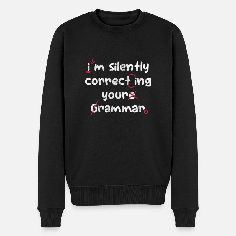 Professeur de grammaire - Pull Premium bio Homme - noir