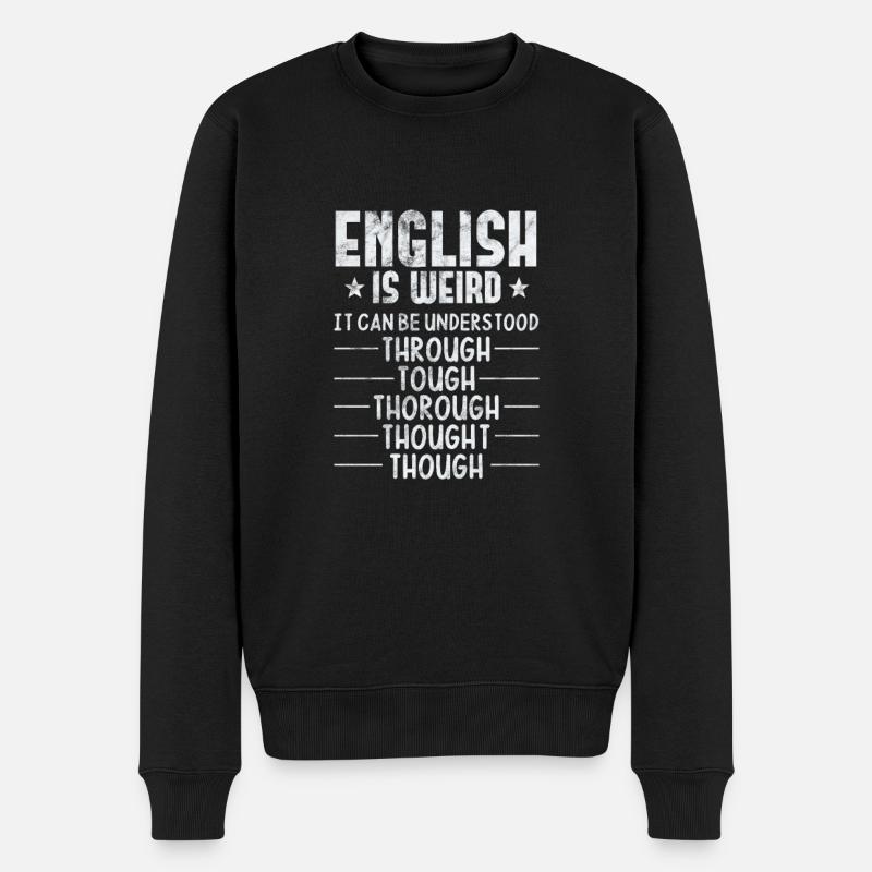 Grammatik Lehrer Englisch - Männer Premium Bio Pullover - Schwarz