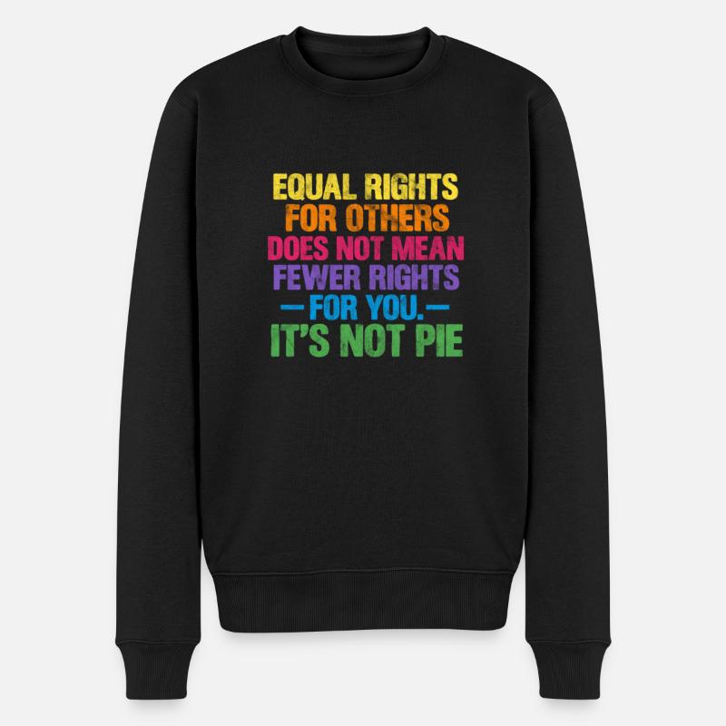 Menschenrechte Antirassismus Toleranz Geschenk - Männer Premium Bio Pullover - Schwarz