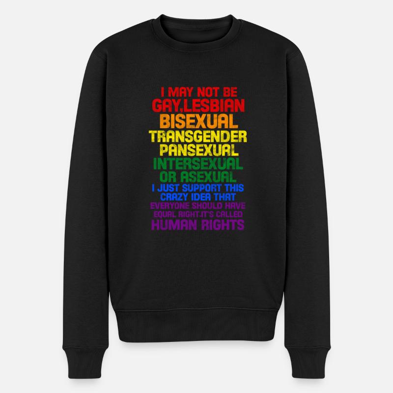 Menschenrechte Antirassismus Toleranz Geschenk - Männer Premium Bio Pullover - Schwarz