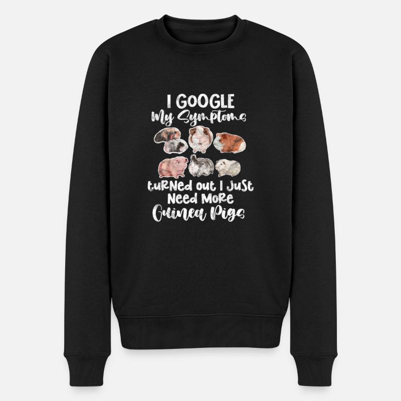 Meerschweinchen - Männer Premium Bio Pullover - Schwarz