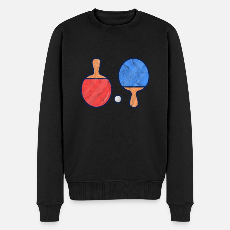 Ping-Pong Tischtennis - Männer Premium Bio Pullover - Schwarz