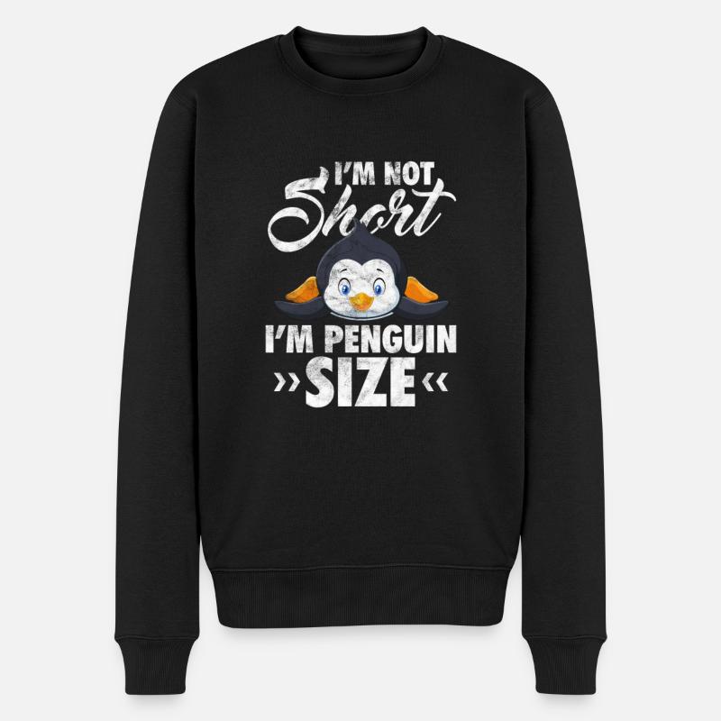 Pinguin - Männer Premium Bio Pullover - Schwarz