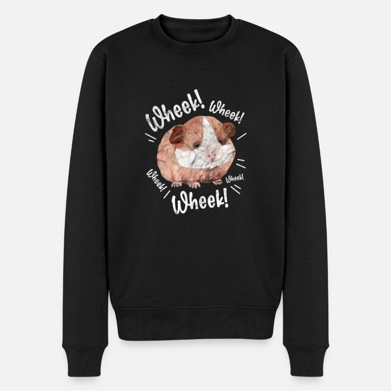 Meerschweinchen - Männer Premium Bio Pullover - Schwarz
