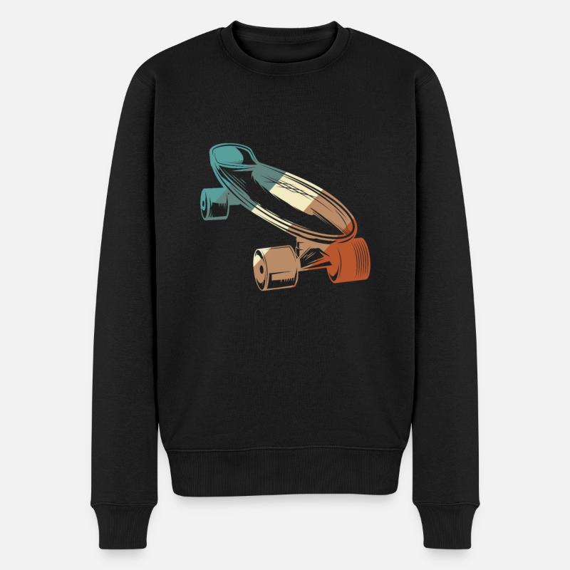 Longboard - Männer Premium Bio Pullover - Schwarz