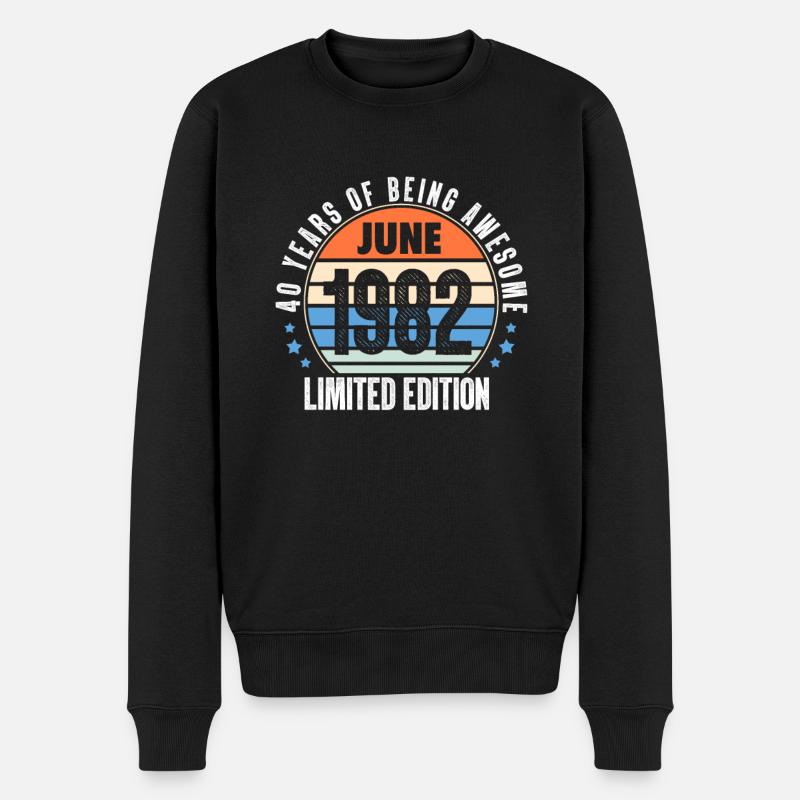 Juin 1982 - Pull Premium bio Homme - noir
