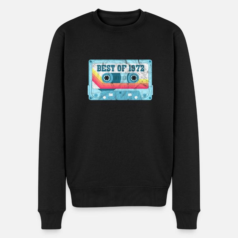 1972 - Männer Premium Bio Pullover - Schwarz