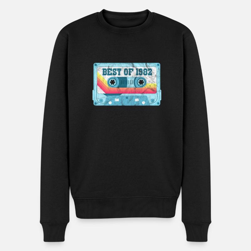 1982 - Männer Premium Bio Pullover - Schwarz