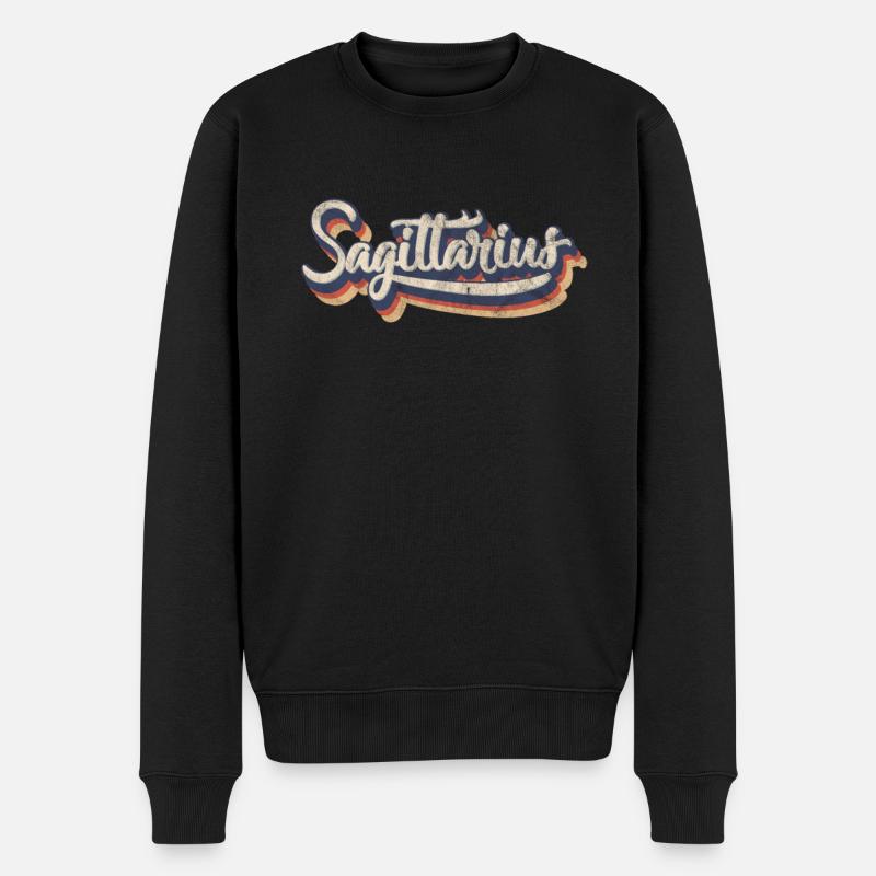 Schütze - Männer Premium Bio Pullover - Schwarz