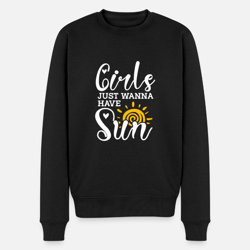 Strand - Männer Premium Bio Pullover - Schwarz