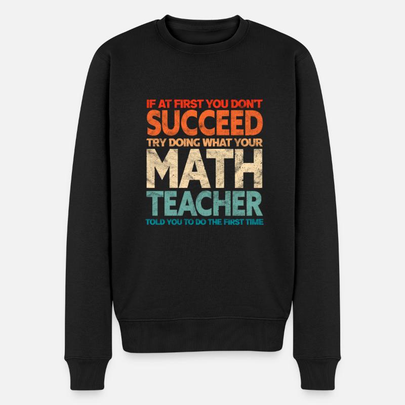 Mathematik - Männer Premium Bio Pullover - Schwarz