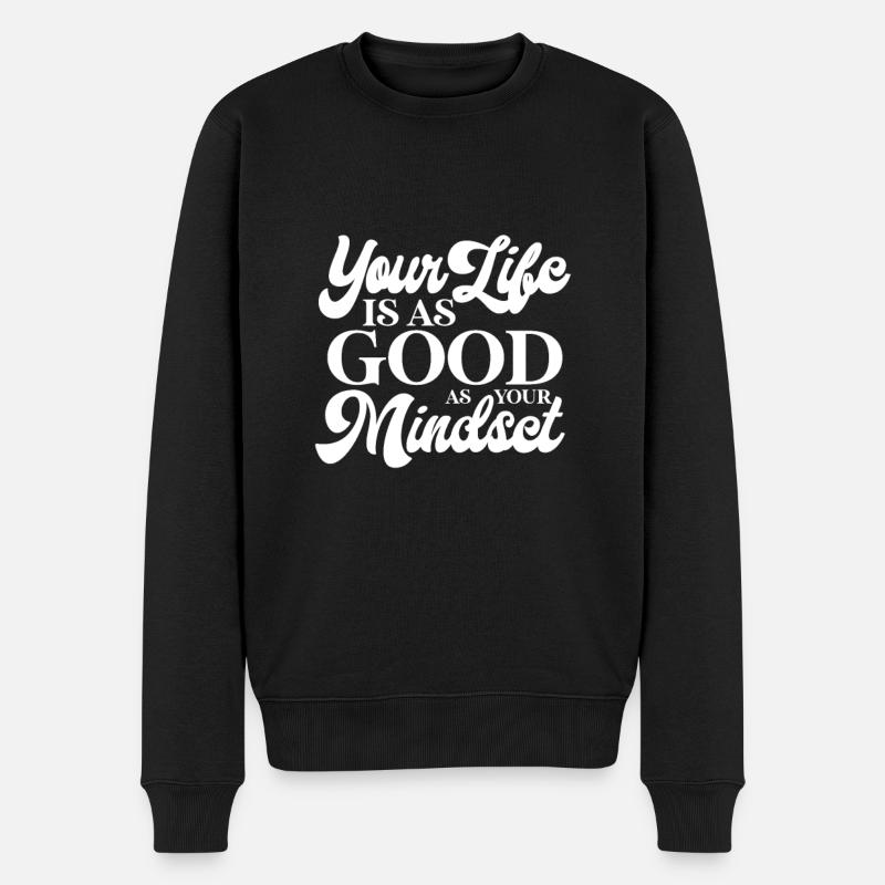 Motivation - Männer Premium Bio Pullover - Schwarz