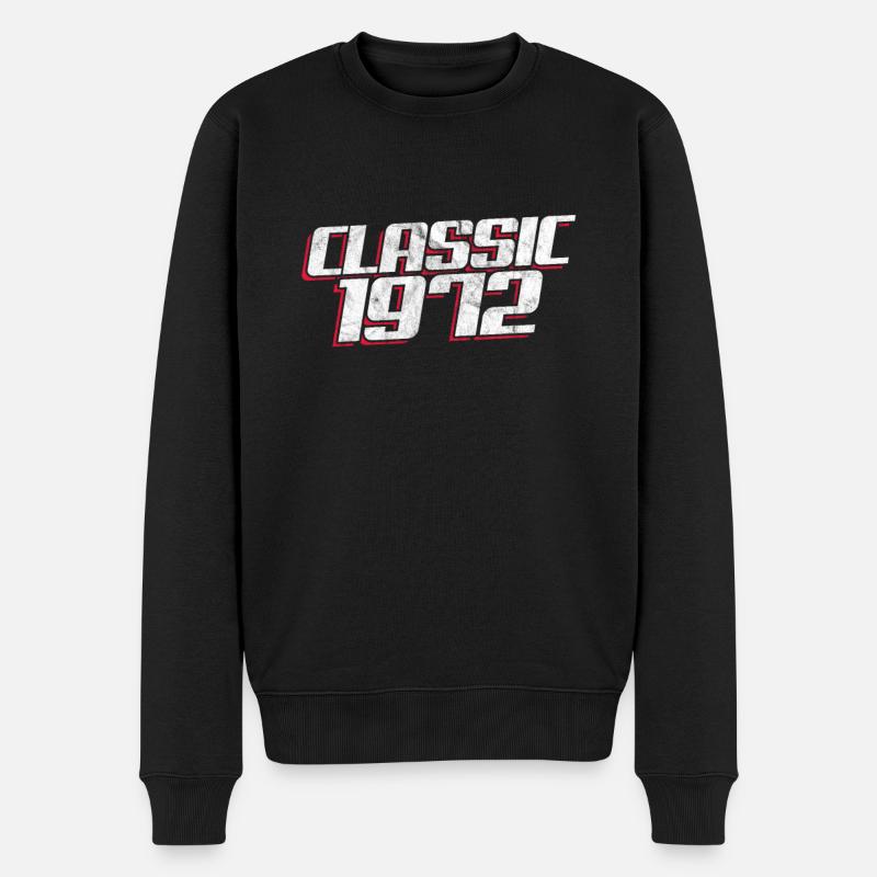 1972 - Männer Premium Bio Pullover - Schwarz
