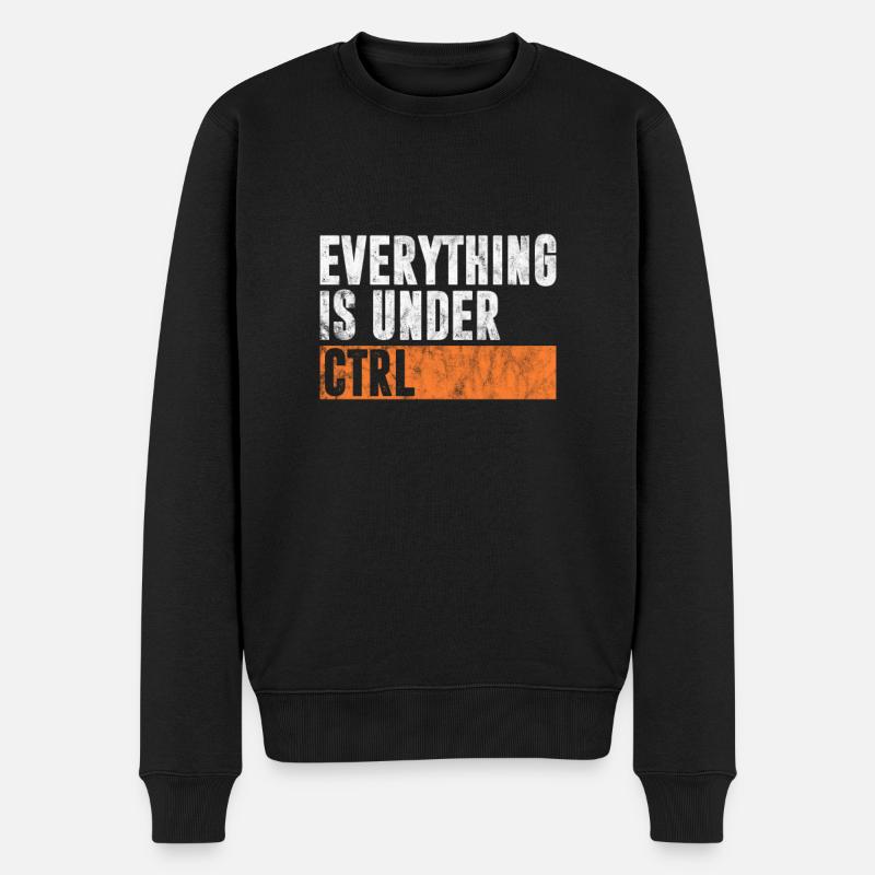 Computer Nerd PC Programmierer Informatik Geschenk - Männer Premium Bio Pullover - Schwarz