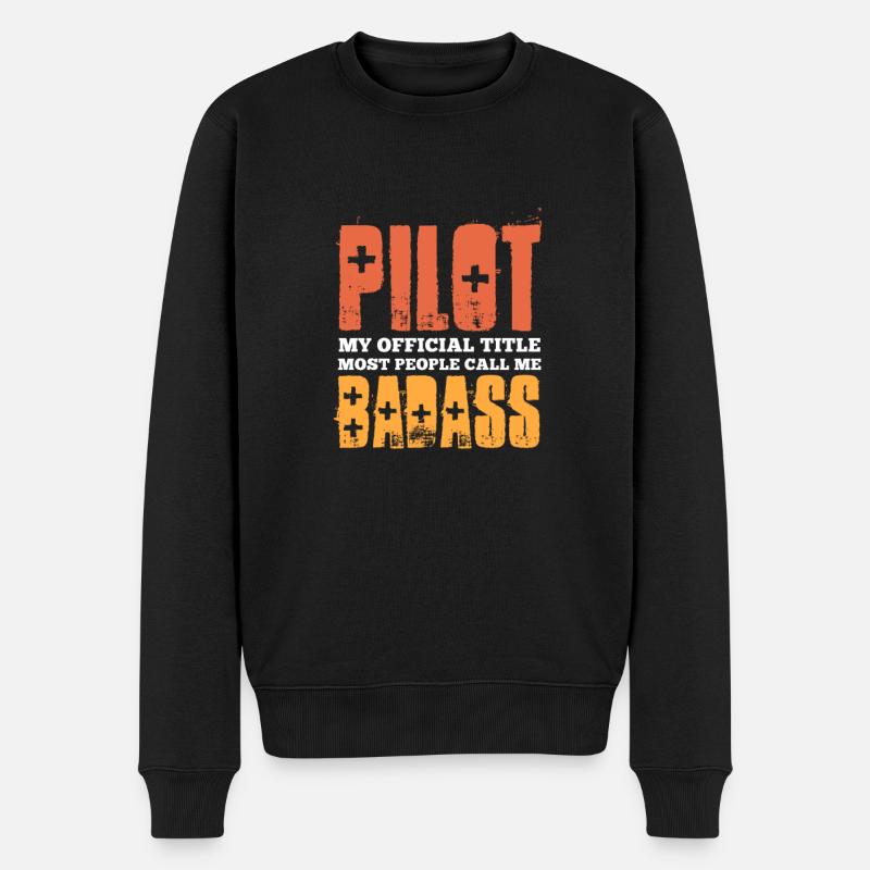 Cadeau Pilot Airplane Flying Flyer - Pull Premium bio Homme - noir
