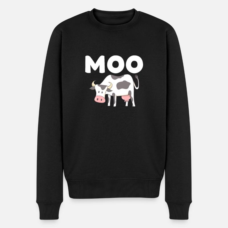 Vache - Pull Premium bio Homme - noir