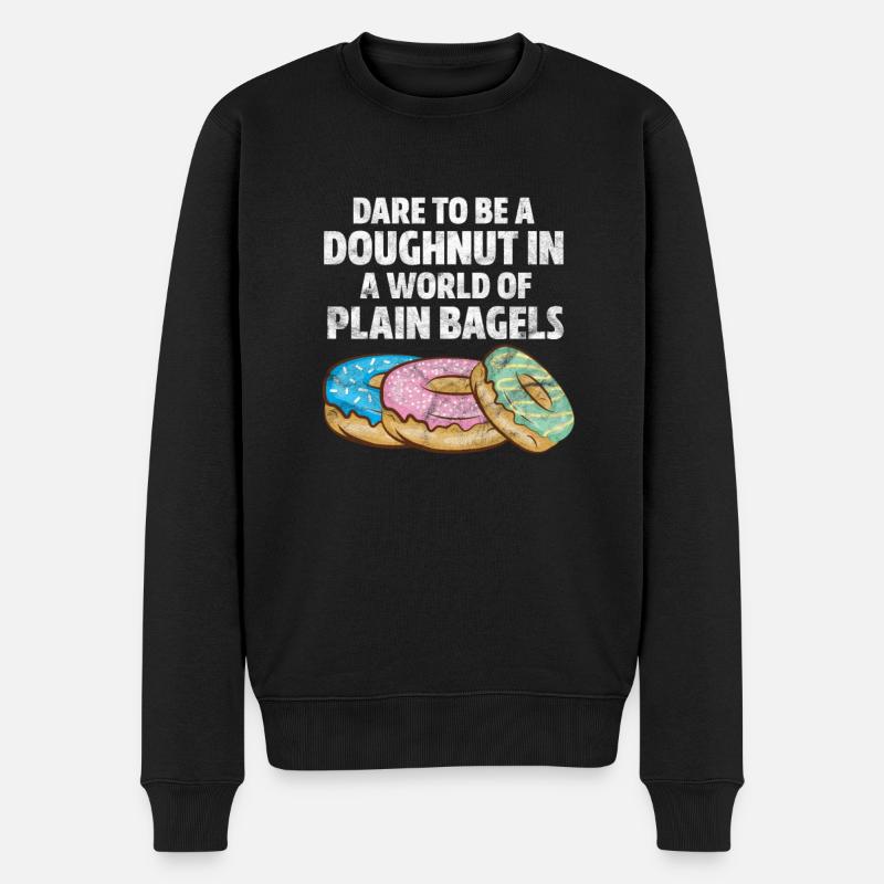 Donut - Männer Premium Bio Pullover - Schwarz