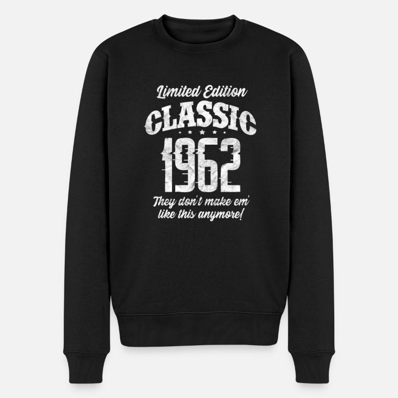 1962 - Männer Premium Bio Pullover - Schwarz