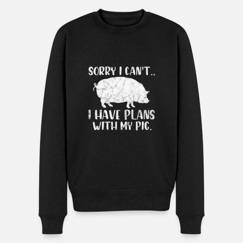Cochon Cochon PorcLet Semer Des Cochons Cadeau - Pull Premium bio Homme - noir