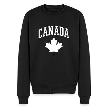 Kanada - Männer Premium Bio Pullover - Schwarz - Vorne - Nico (187cm)