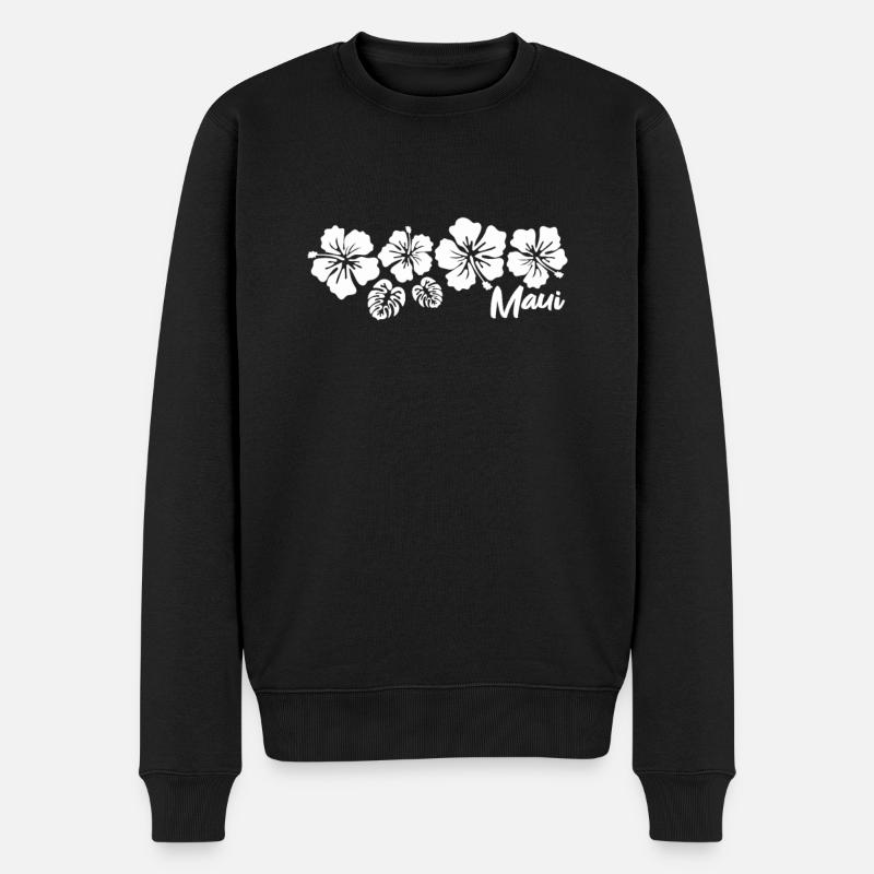 Hawaii Maui - Männer Premium Bio Pullover - Schwarz