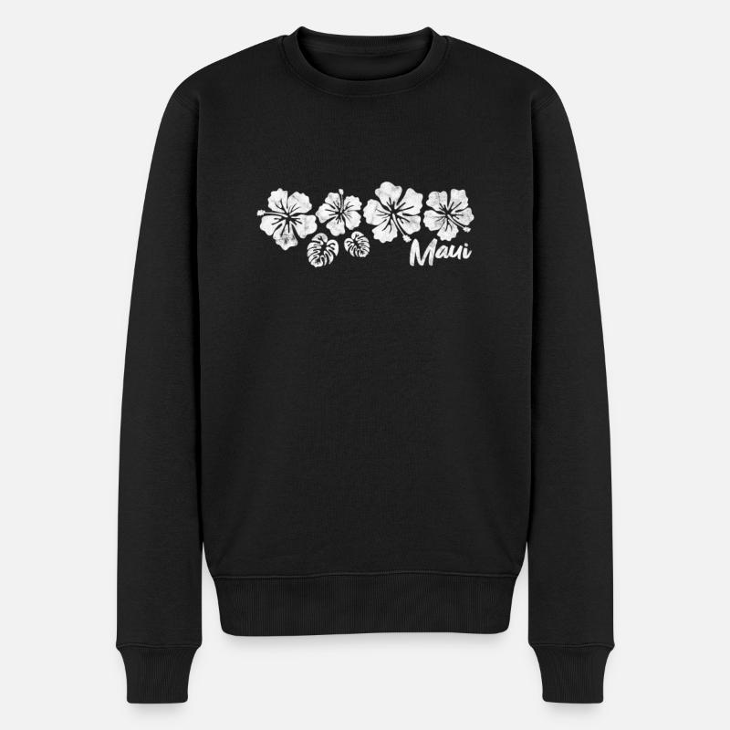 Hawaii Maui Urlaub Aloha Sommer Hawaiian Geschenk - Männer Premium Bio Pullover - Schwarz