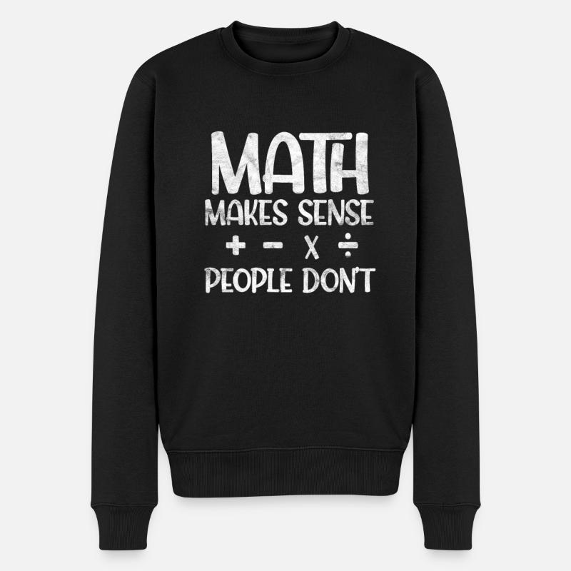 Mathematik - Männer Premium Bio Pullover - Schwarz